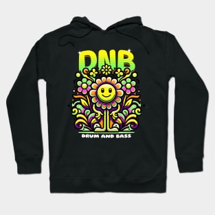 DNB - Floral Smiley Vibes (Lime/orange) Hoodie